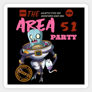 Area 51 Experimental Party Alien Sticker